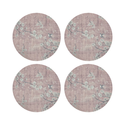 Blossom Fantasia Soft Pink 16&quot; Round Pebble Placemats, Set of 4 - nicolettemayer.com
