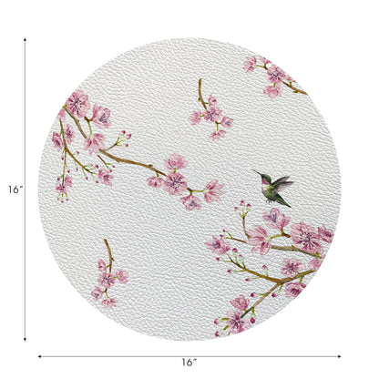 Blossom Fantasia White 16" Round Pebble Placemats, Set of 4 - nicolettemayer.com
