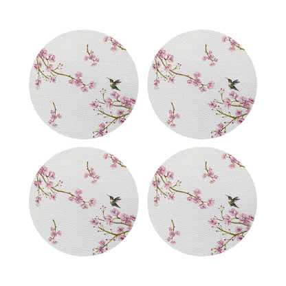 Blossom Fantasia White 16" Round Pebble Placemats, Set of 4 - nicolettemayer.com
