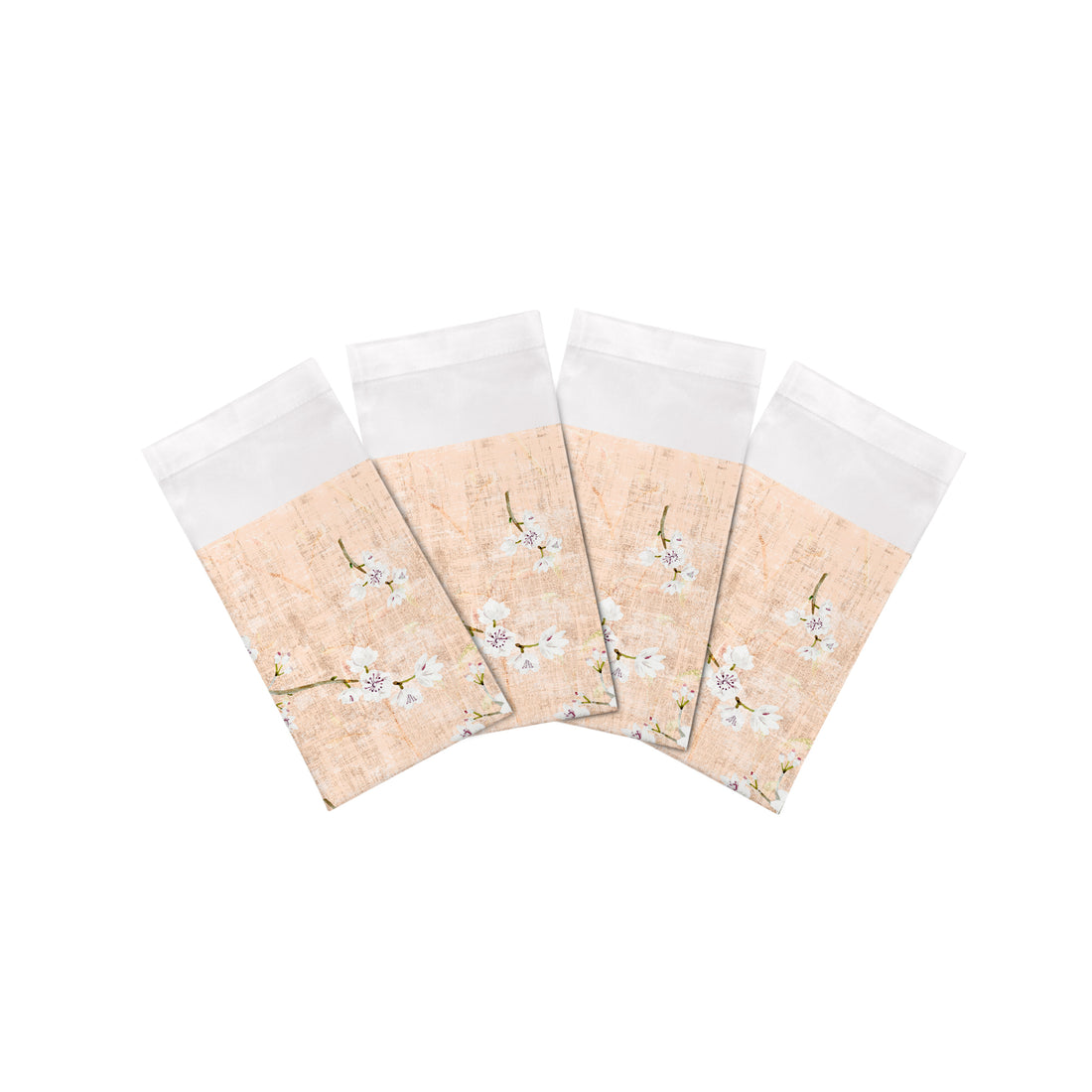 Serviettes à ourlet Blossom Fantasia Romance 22 x 22, lot de 4