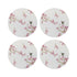 Blossom Fantasia White Vegan Leather Coasters - nicolettemayer.com