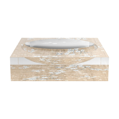 Blossom Fantasia French Gray Acrylic Candy Catchall Dish - nicolettemayer.com