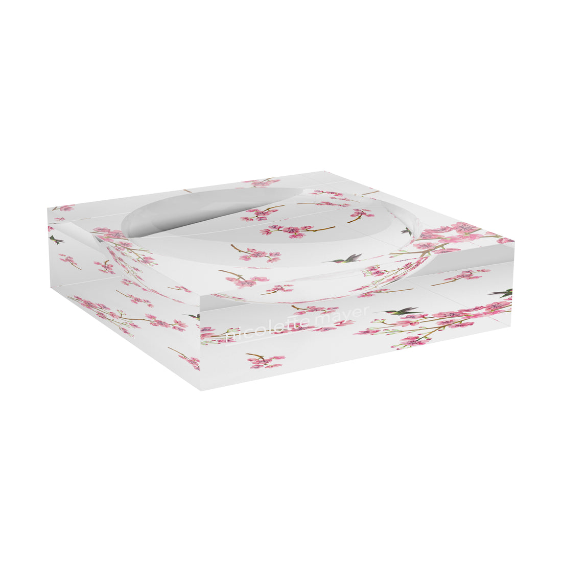 Blossom Fantasia White Acrylic Candy Catchall Dish