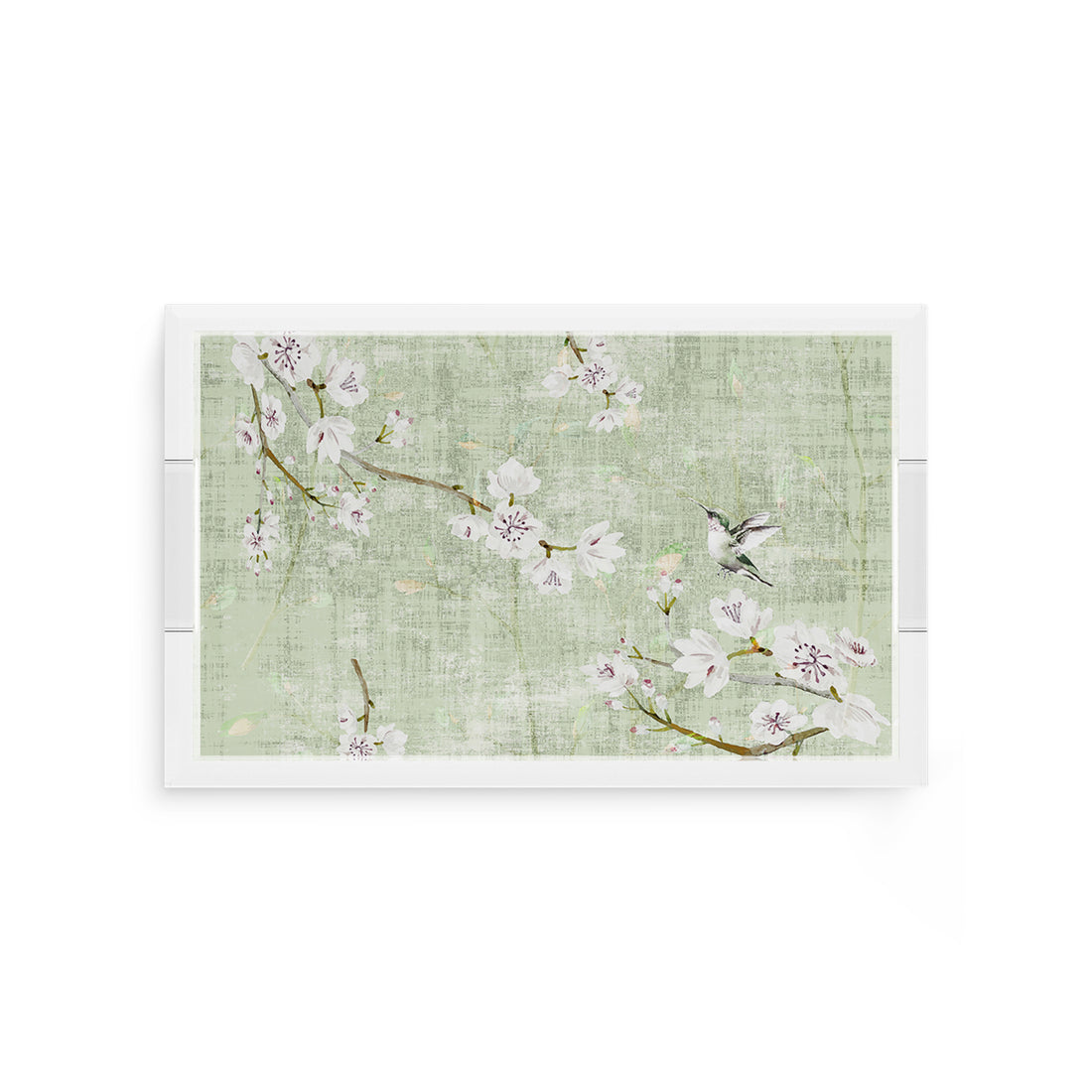 Blossom Fantasia Celadon 12.5X7.75 Acrylic Tray - nicolettemayer.com
