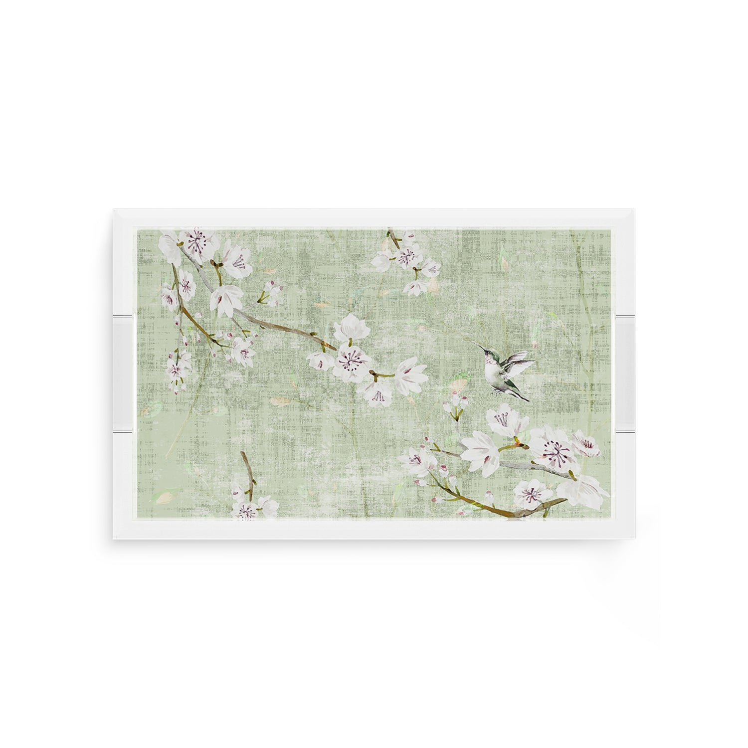 Blossom Fantasia Celadon 12.5X7.75 Acrylic Tray - nicolettemayer.com
