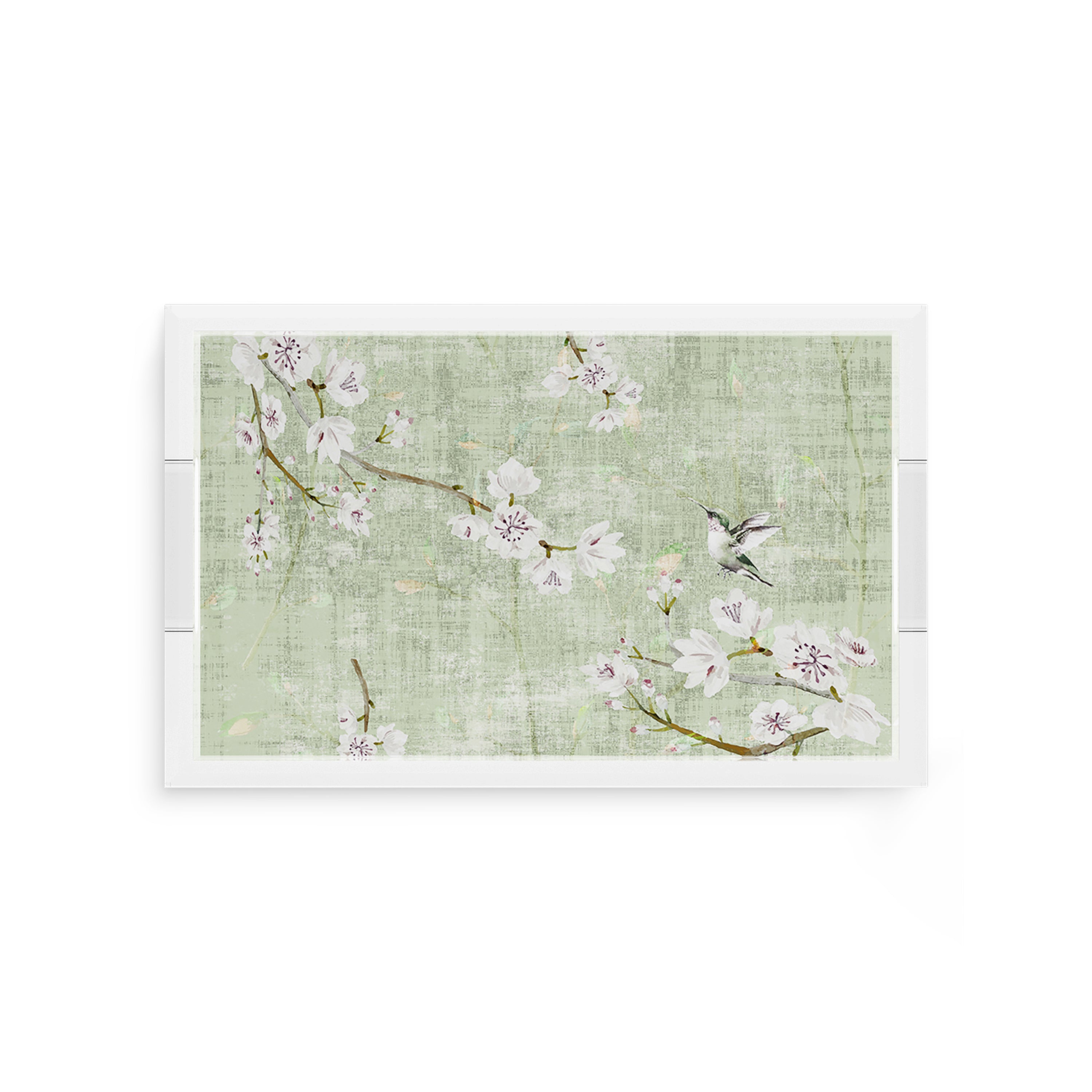 Blossom Fantasia Celadon 12.5X7.75 Acrylic Tray - nicolettemayer.com
