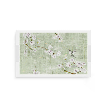 Blossom Fantasia Celadon 12.5X7.75 Acrylic Tray - nicolettemayer.com
