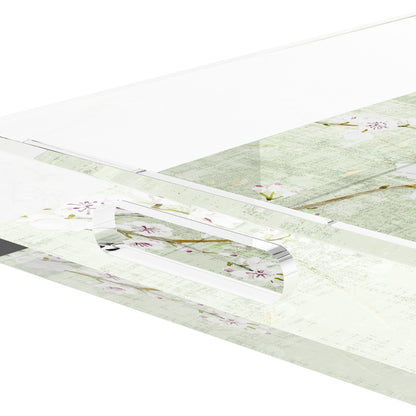 Blossom Fantasia Celadon 17X10.5 Acrylic Tray - nicolettemayer.com

