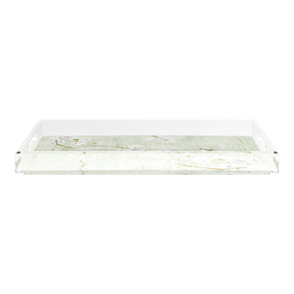 Blossom Fantasia Celadon 22.5X14.5 Acrylic Tray - nicolettemayer.com
