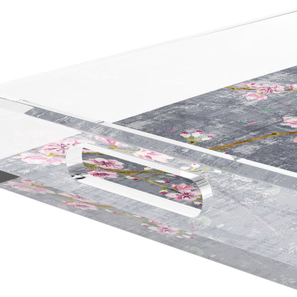 Blossom Fantasia Charcoal 22.5X14.5 Acrylic Tray - nicolettemayer.com
