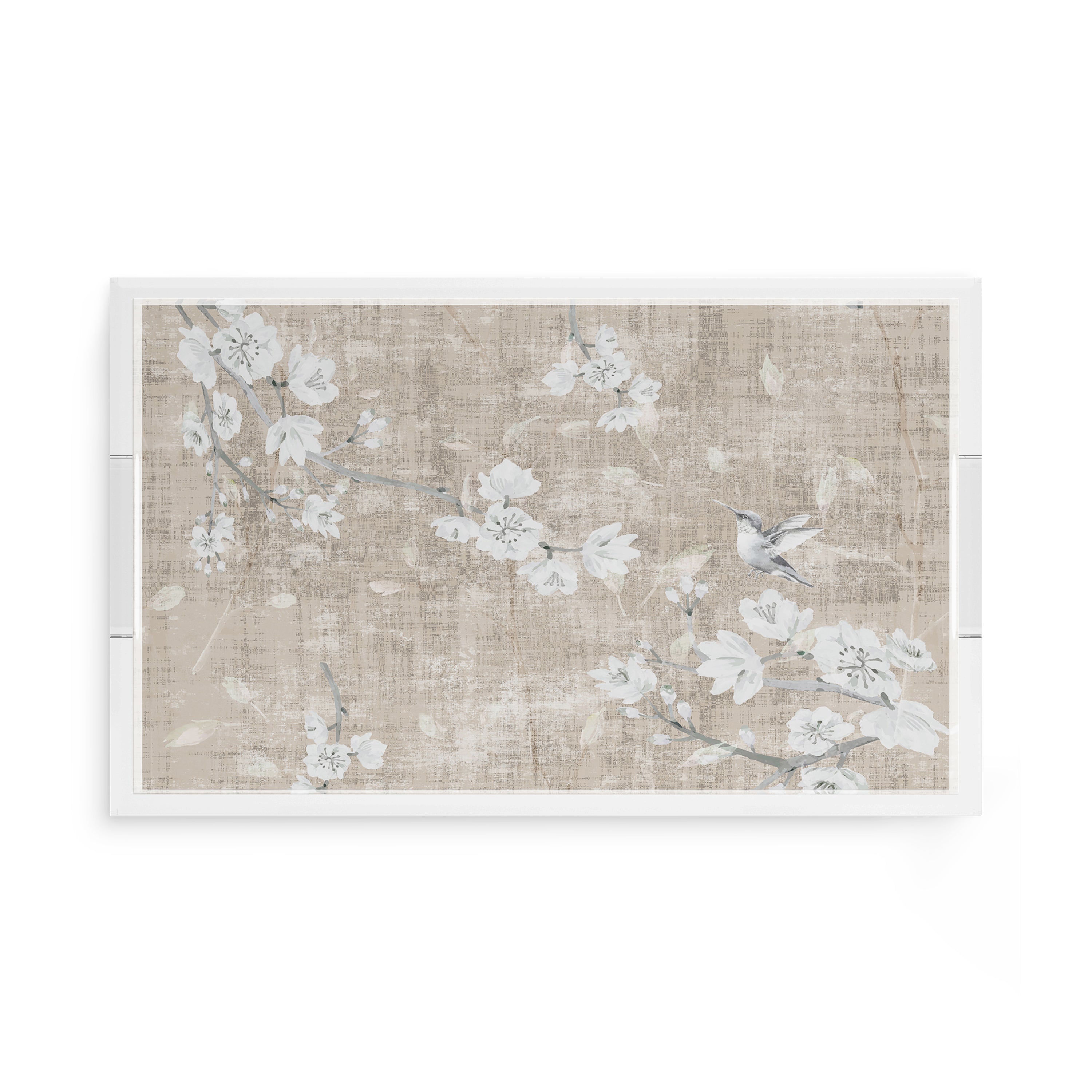Blossom Fantasia French Gray 17X10.5 Acrylic Tray - nicolettemayer.com
