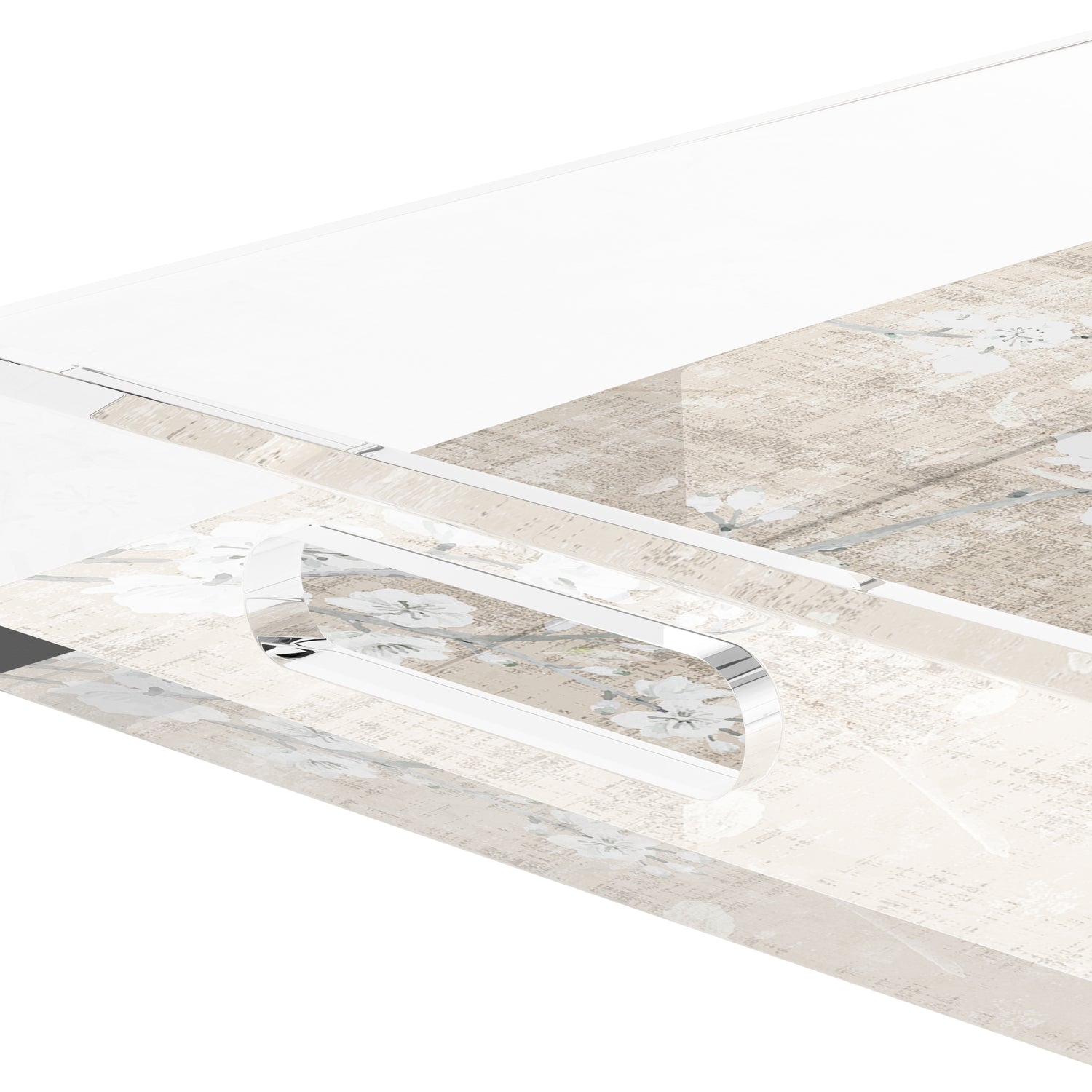 Blossom Fantasia French Gray 17X10.5 Acrylic Tray - nicolettemayer.com
