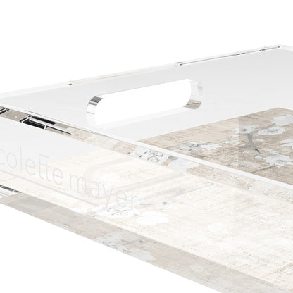 Blossom Fantasia French Gray 17X10.5 Acrylic Tray - nicolettemayer.com
