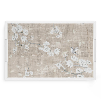 Blossom Fantasia French Gray 22.5X14.5 Acrylic Tray - nicolettemayer.com

