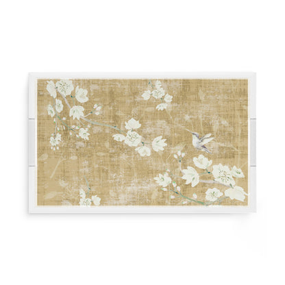 Blossom Fantasia Gold 17X10.5 Acrylic Tray - nicolettemayer.com
