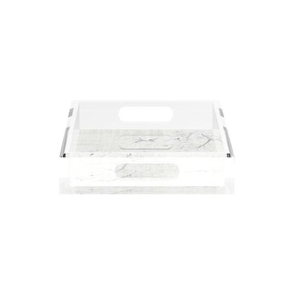 Blossom Fantasia Ivory 12.5X7.75 Acrylic Tray - nicolettemayer.com
