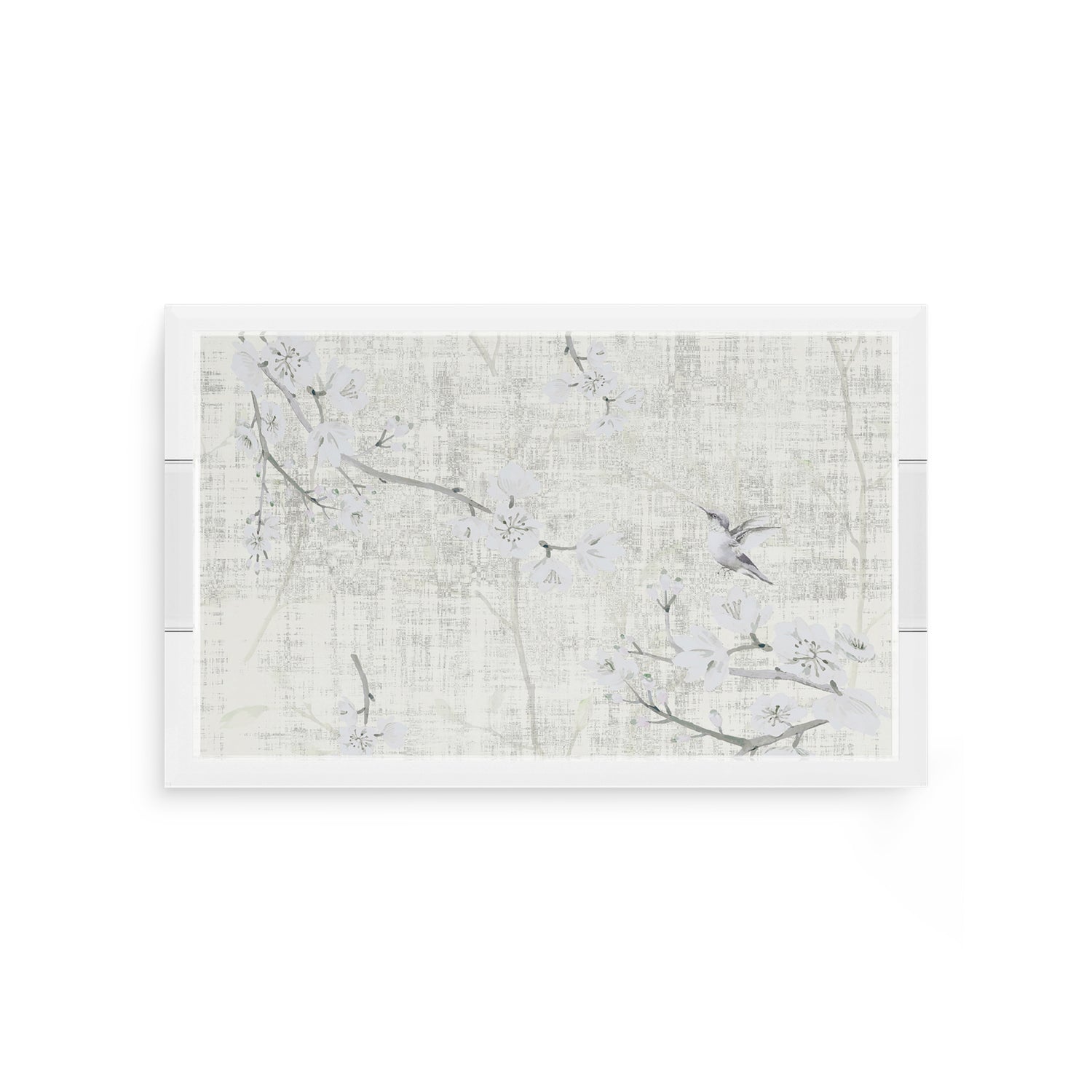 Blossom Fantasia Ivory 12.5X7.75 Acrylic Tray - nicolettemayer.com
