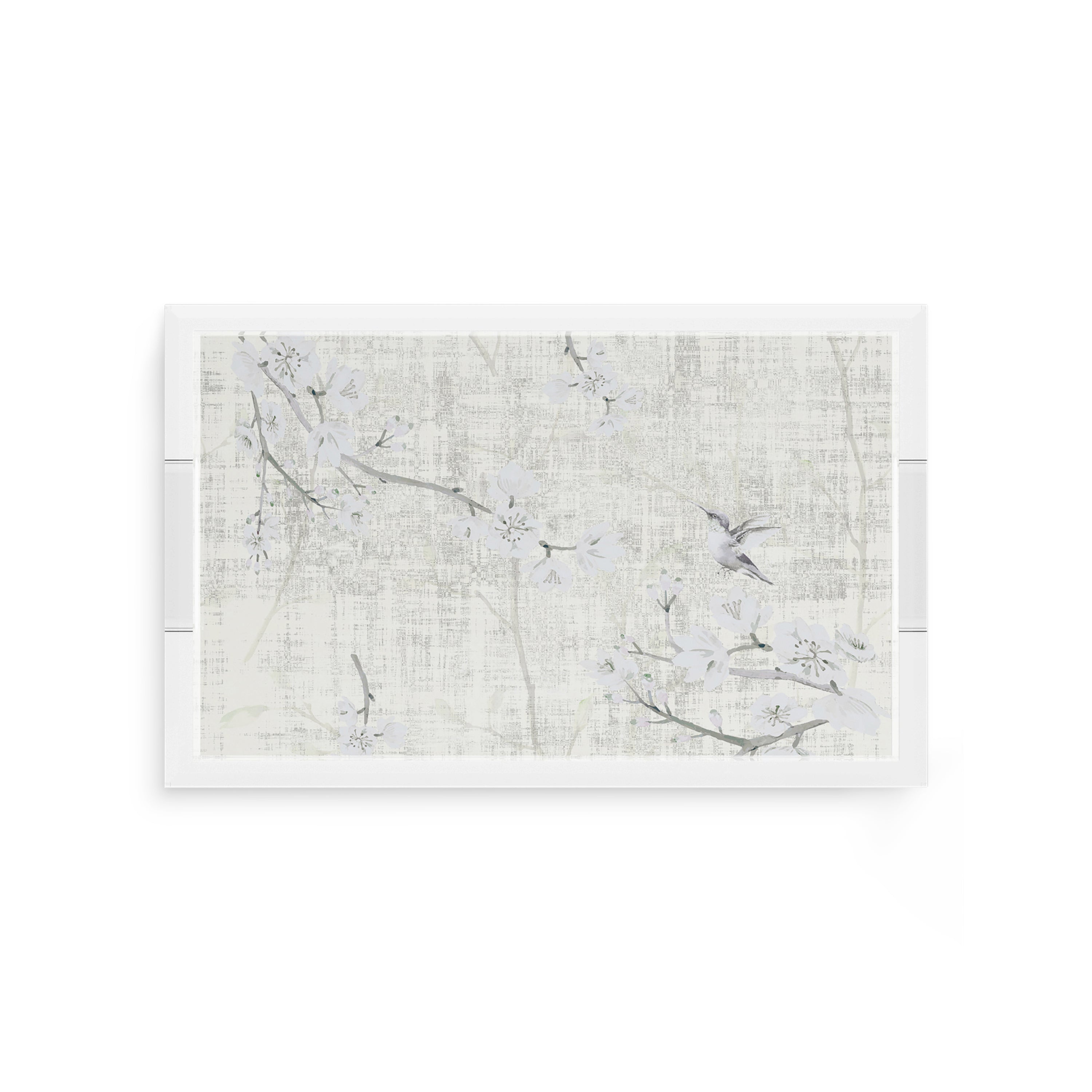 Blossom Fantasia Ivory 12.5X7.75 Acrylic Tray - nicolettemayer.com
