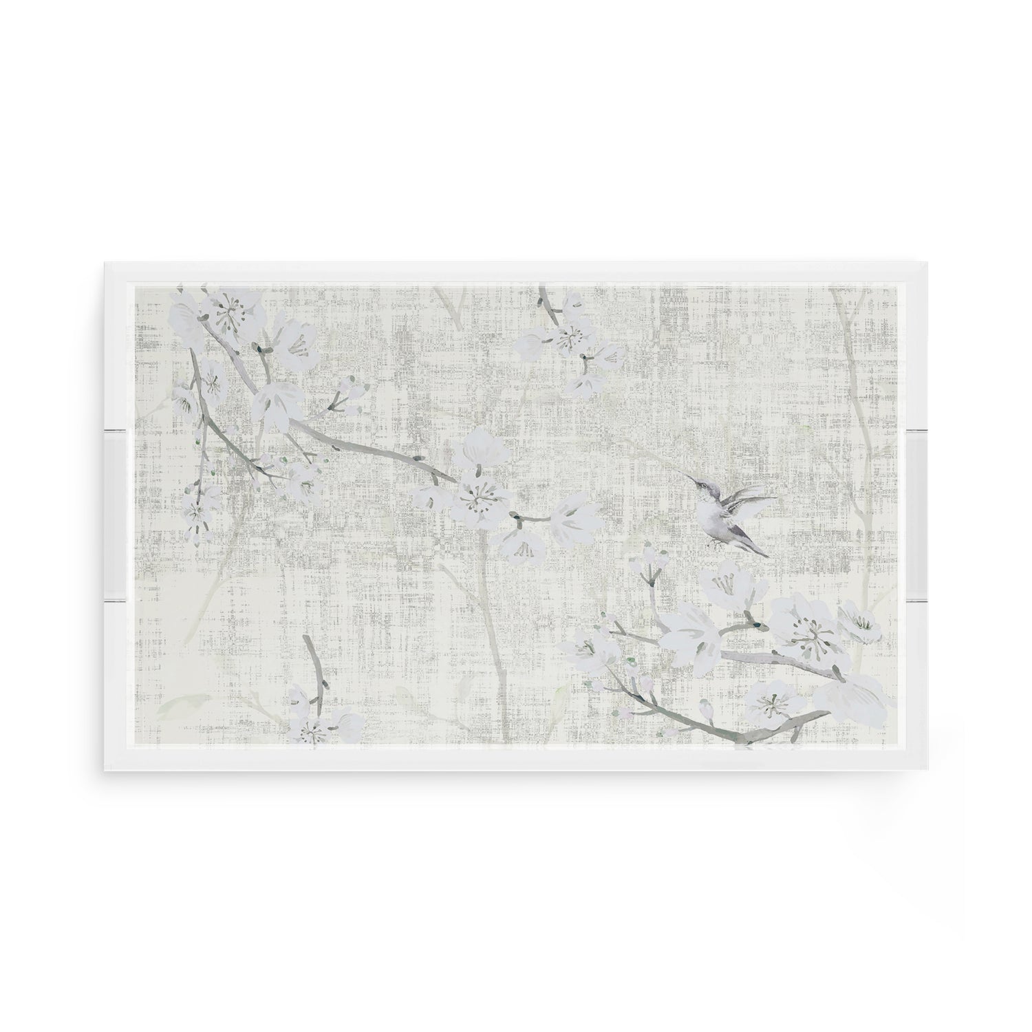 Blossom Fantasia Ivory 17X10.5 Acrylic Tray - nicolettemayer.com
