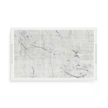 Blossom Fantasia Ivory 17X10.5 Acrylic Tray - nicolettemayer.com
