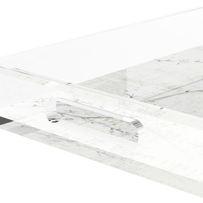 Blossom Fantasia Ivory 17X10.5 Acrylic Tray - nicolettemayer.com
