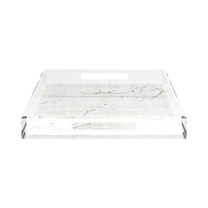 Blossom Fantasia Ivory 22.5X14.5 Acrylic Tray - nicolettemayer.com
