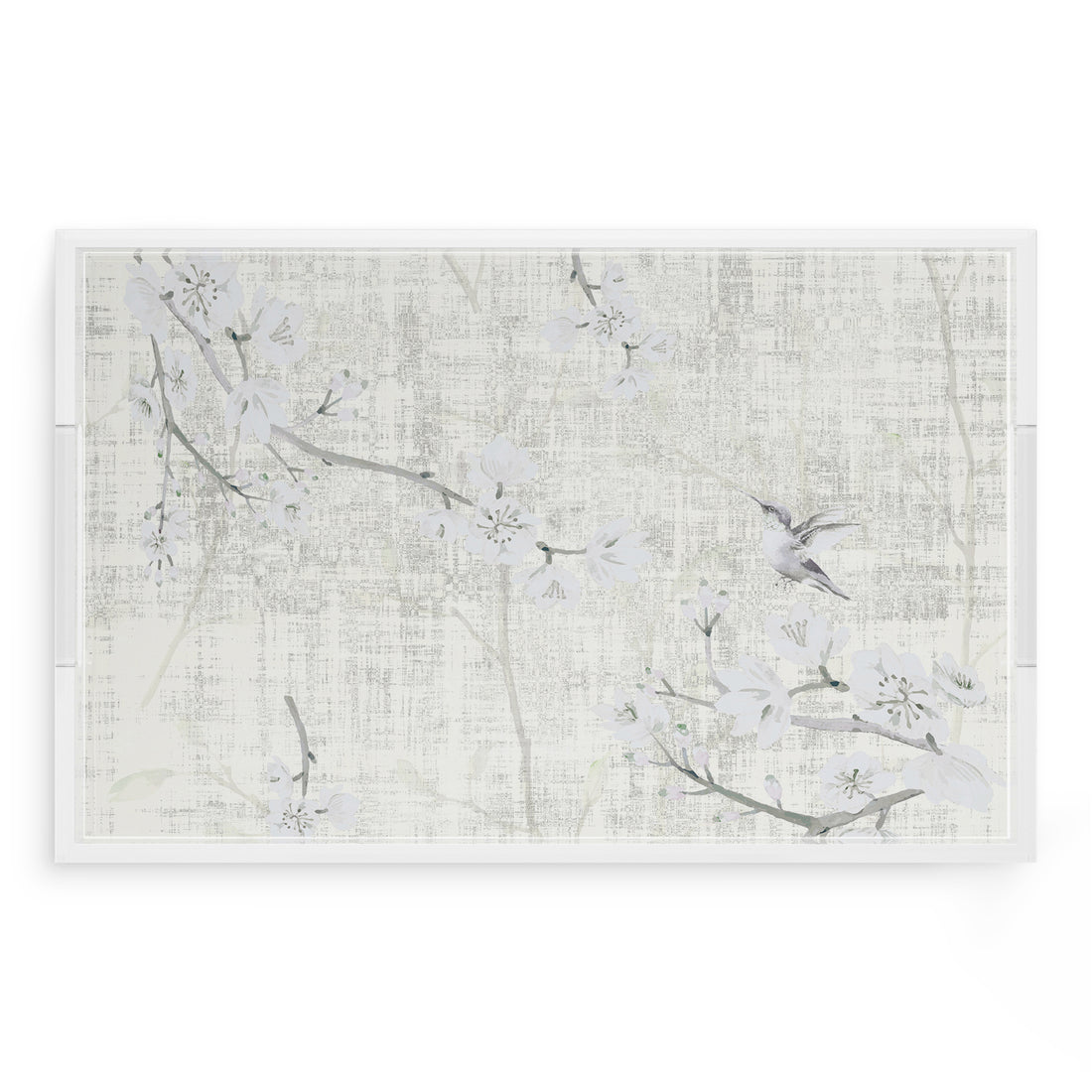 Blossom Fantasia Ivory 22.5X14.5 Acrylic Tray - nicolettemayer.com
