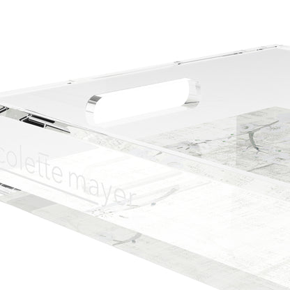 Blossom Fantasia Ivory 22.5X14.5 Acrylic Tray - nicolettemayer.com
