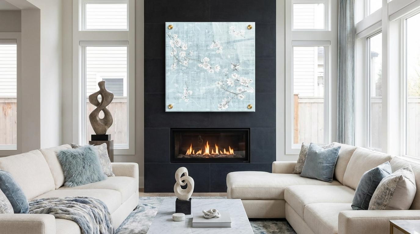 Blossom Fantasia Sky – 36x36" Modern Acrylic Wall Art - nicolettemayer.com