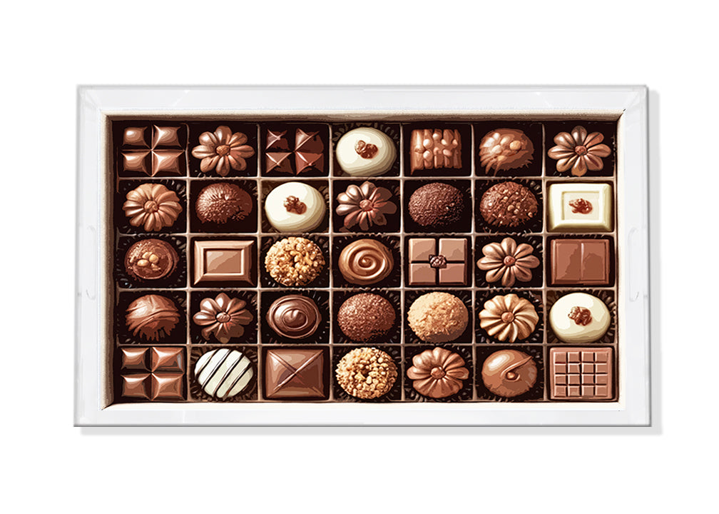 Bon Bon Chocolate Acrylic Vanity Tray 12.25X7.75