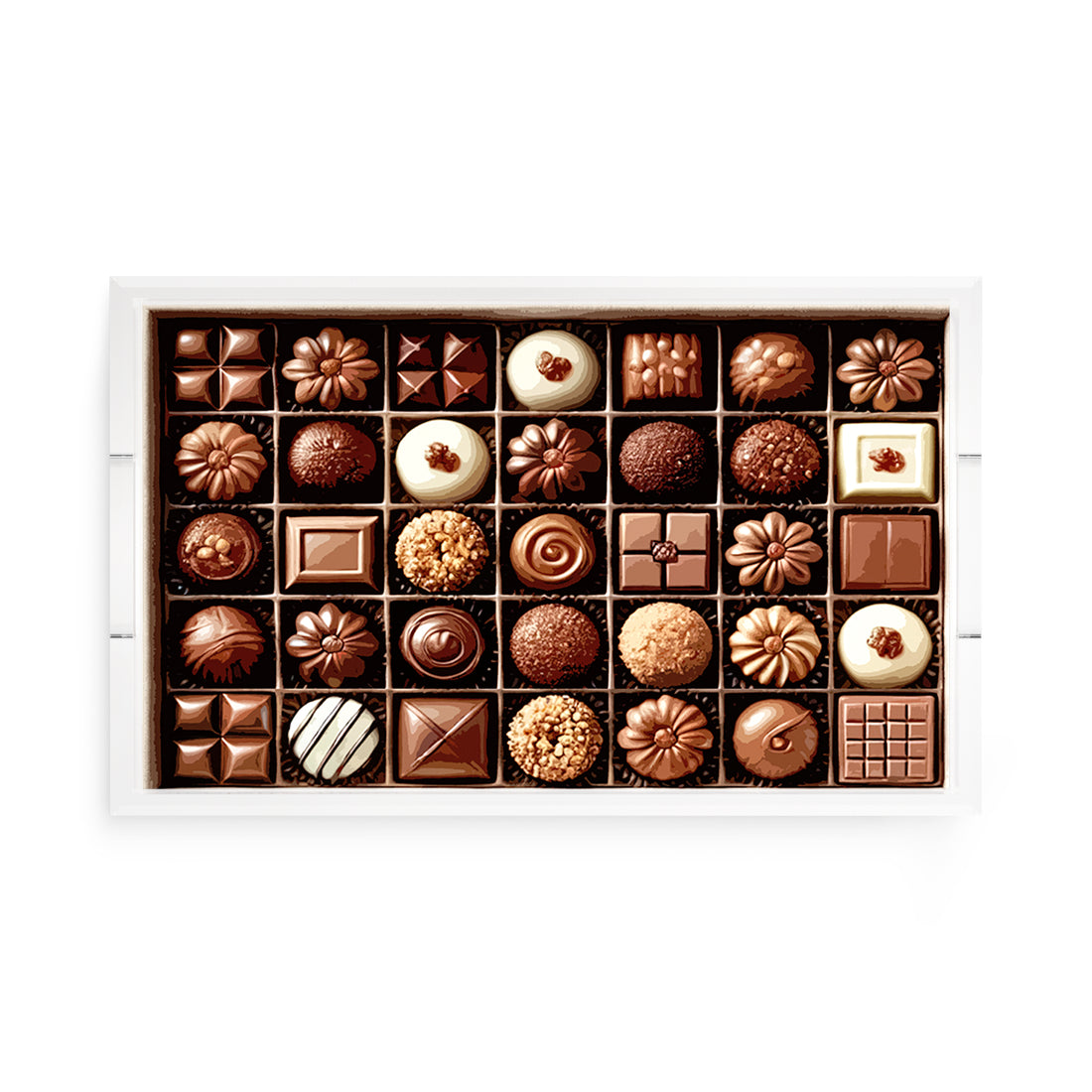 Bon Bon Chocolate Acrylic Decorative Tray, 17 x 10.5 in., by Nicolette Mayer
