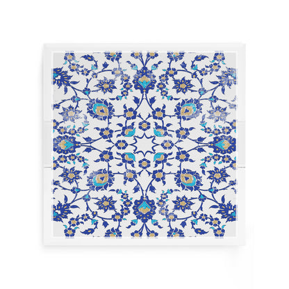 Bosphorus Blue White 12X12 Acrylic Tray - nicolettemayer.com
