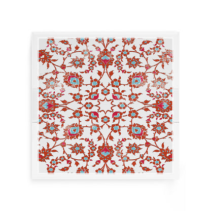 Bosphorus Red Turquoise 12X12 Acrylic Tray - nicolettemayer.com
