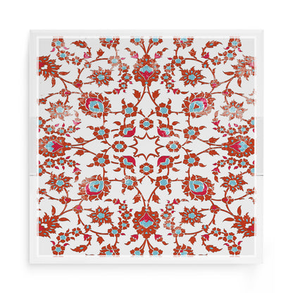 Bosphorus Red Turquoise 15X15 Acrylic Tray - nicolettemayer.com
