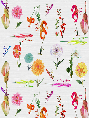 Botanical Grasscloth Wallpaper Per Yard - nicolettemayer.com