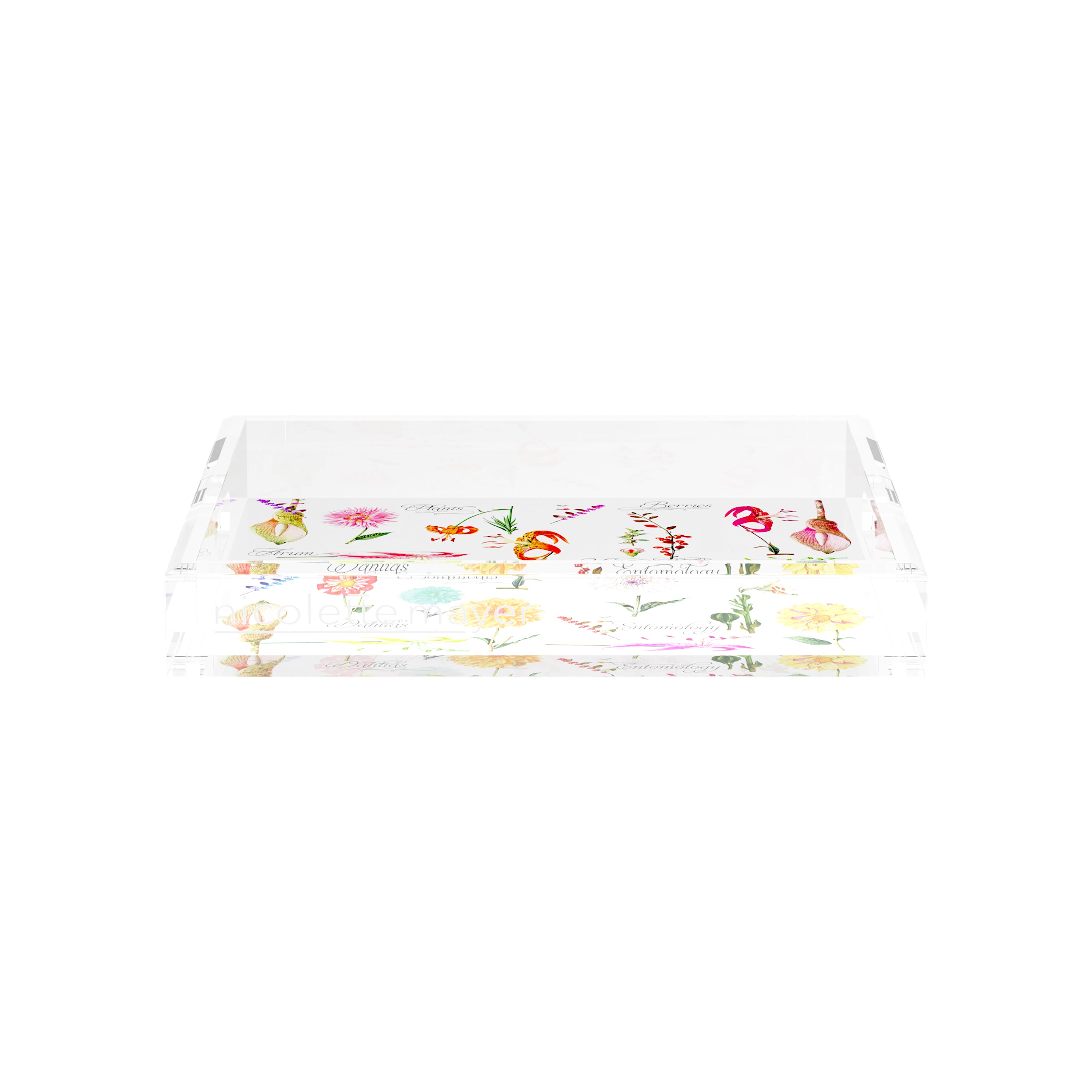 Botanicals White 12X12 Acrylic Tray - nicolettemayer.com
