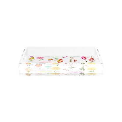 Botanicals White 12X12 Acrylic Tray - nicolettemayer.com
