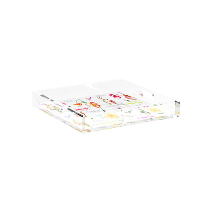 Botanicals White 12X12 Acrylic Tray - nicolettemayer.com
