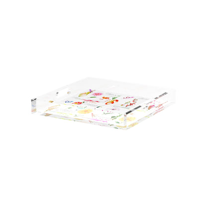 Botanicals White 12X12 Acrylic Tray - nicolettemayer.com
