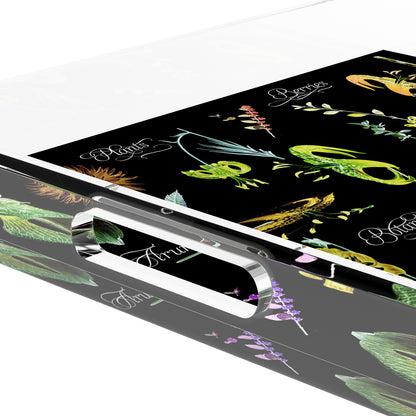 Botanicals Xray Greens 15X15 Acrylic Tray - nicolettemayer.com
