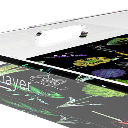 Botanicals Xray Greens 15X15 Acrylic Tray - nicolettemayer.com
