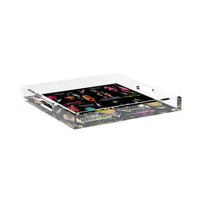 Botanicals Xray Reds 15X15 Acrylic Tray - nicolettemayer.com
