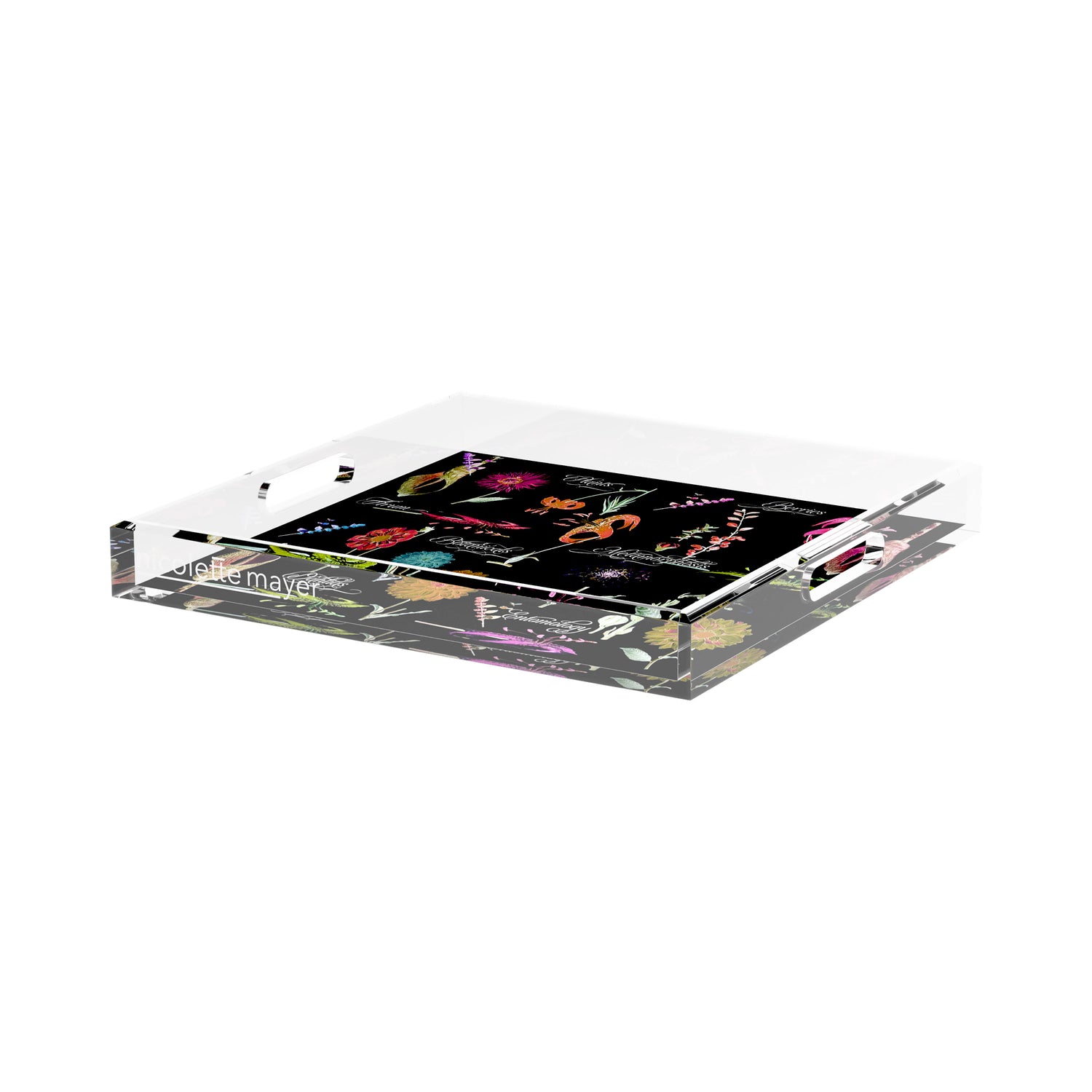 Botanicals Xray Reds 15X15 Acrylic Tray - nicolettemayer.com
