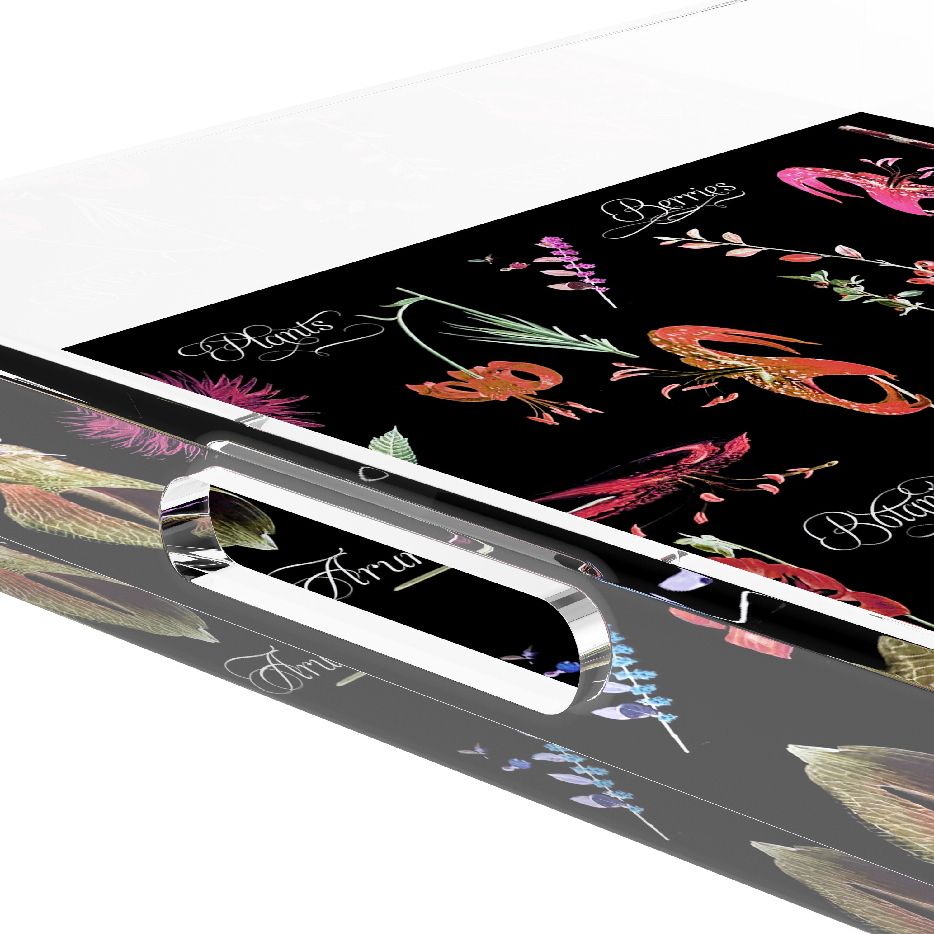 Botanicals Xray Reds 15X15 Acrylic Tray - nicolettemayer.com
