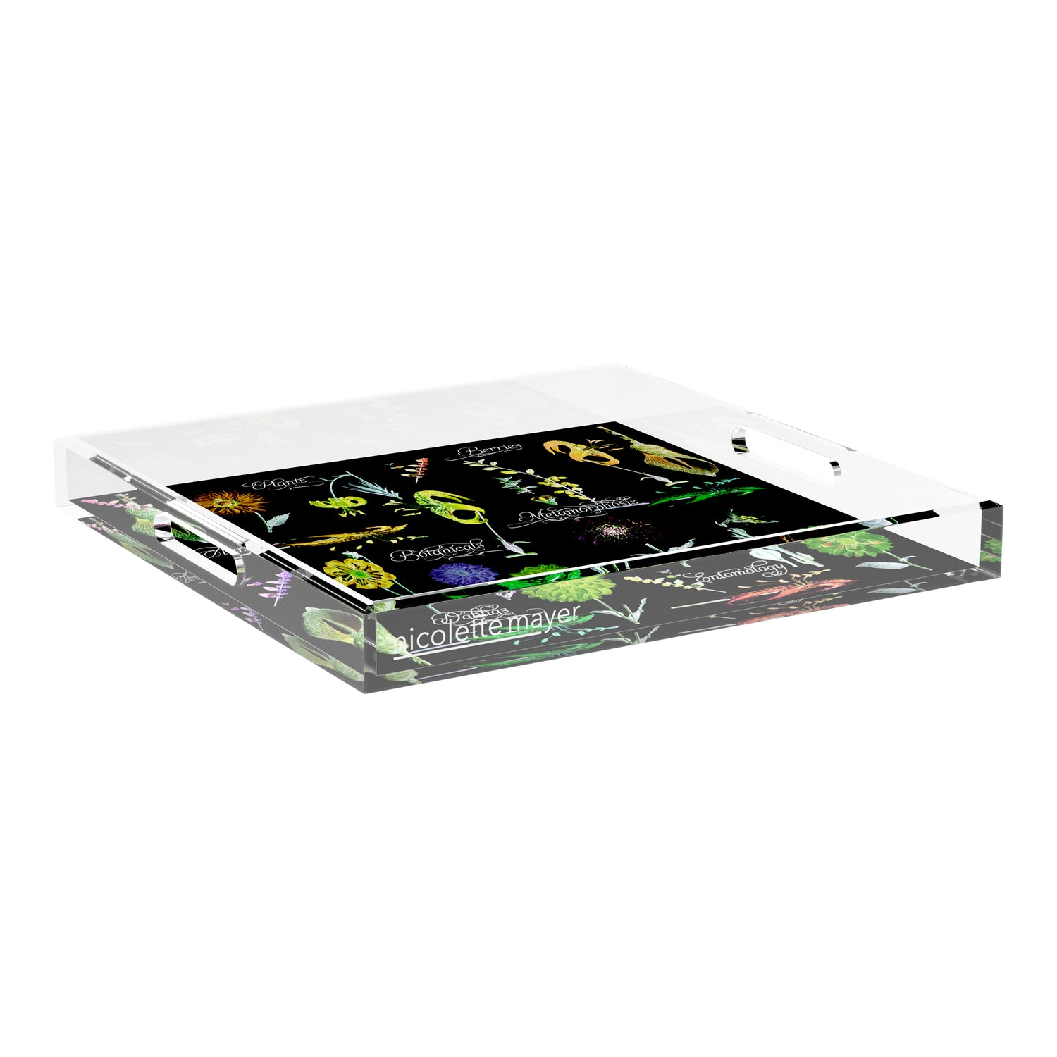 Botanicals Xray Greens 18X18 Acrylic Tray - nicolettemayer.com
