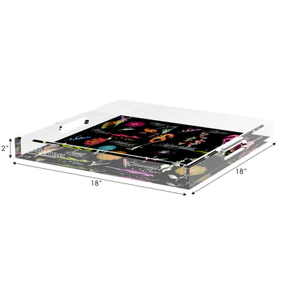 Botanicals Xray Reds 18X18 Acrylic Tray - nicolettemayer.com
