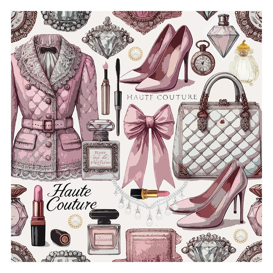 Bougie Haute Couture Soft Pink 36X36 Acrylic Art