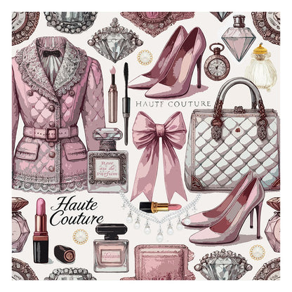 Bougie Haute Couture Soft Pink 36X36 Acrylic Art