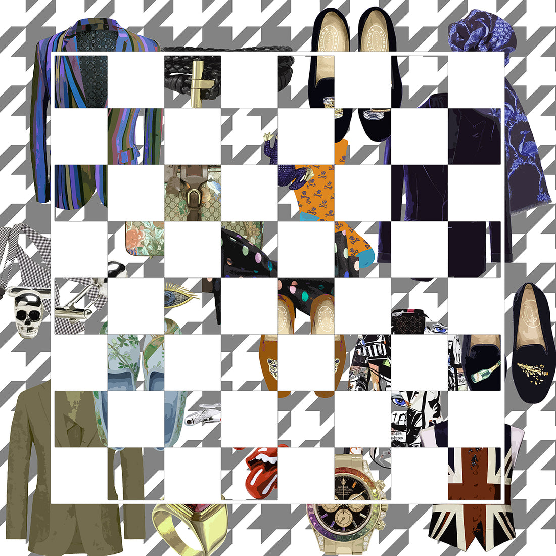 Bougie Men Metal Acrylic Chess