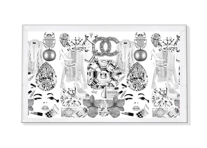 Bougie Women Nuevo Black White Rectangle Acrylic Tray